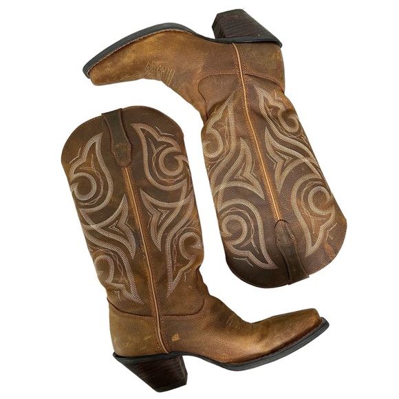Durango Crush Jealousy Western Cowboy Boot in Tan Brown Women’s Size 7 - Picture 12 of 14